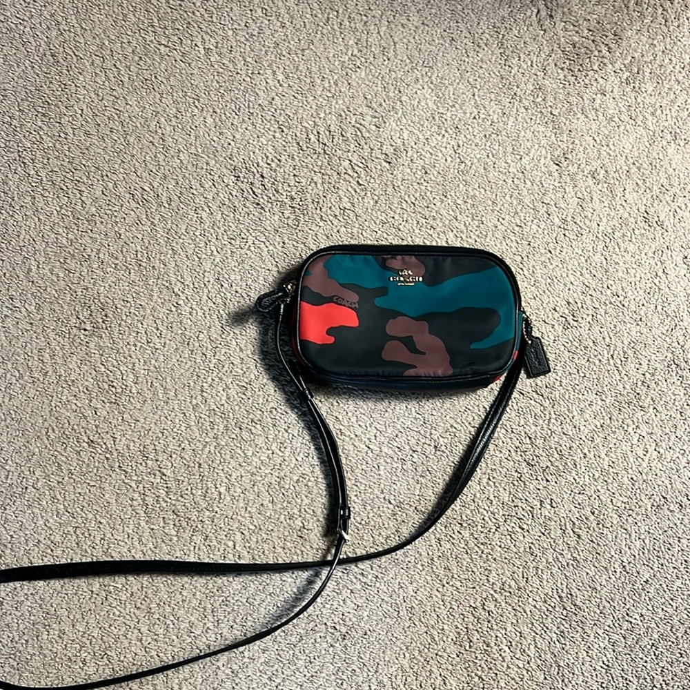 coach camo bag